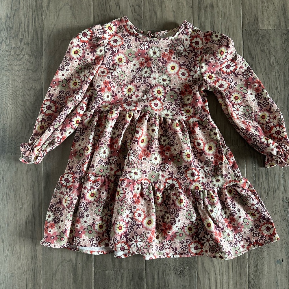 New Floral Fall Dress with Tights size 5